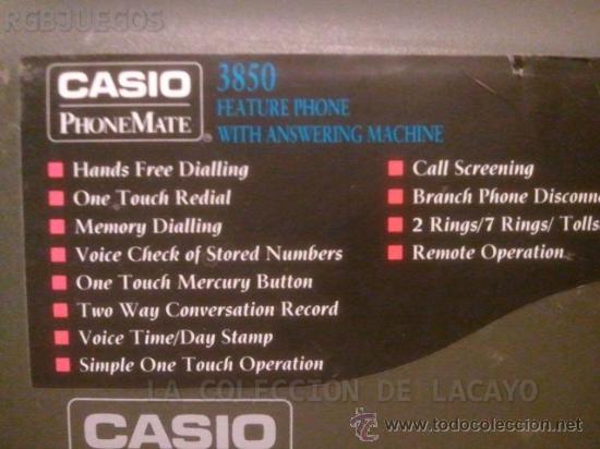 Tel&eacute;fonos: CASIO PHONO MATE 3850 CON CONTESTADOR - Foto 4