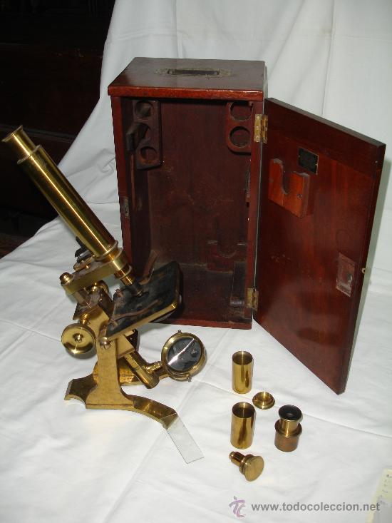 Antig&uuml;edades: Precioso microscopio Ingl&eacute;s / Alrededor de 1880 - Foto 5
