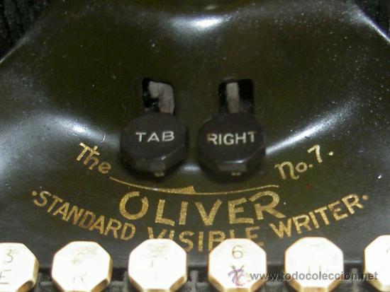 Antig&uuml;edades: MAQUINA DE ESCRIBIR OLIVER N&ordm; 7 - Foto 3