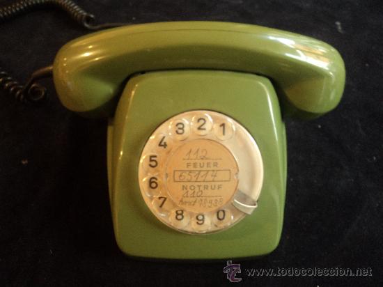 Tel&eacute;fonos: TELEFONO SOBREMESA VERDE. ALEMAN. . - Foto 1