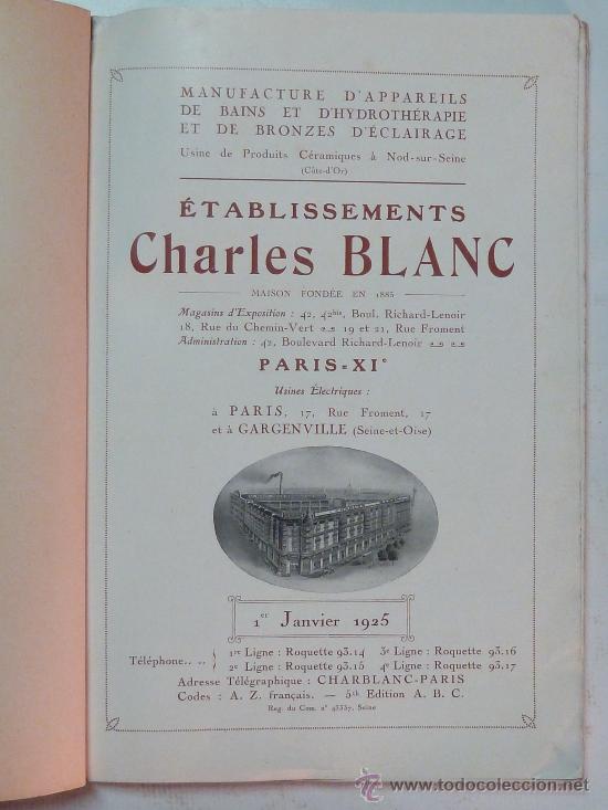 Antig&uuml;edades: CHARLES BLANC / CAT&Aacute;LOGO DE BA&Ntilde;OS E HIDROTERAPIA - 1925 - Foto 2