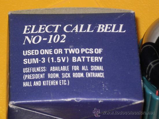 Antig&uuml;edades: TIMBRE DE SOBREMESA ELECTRICO , FUNCIONA CON DOS PILAS AA-LR6 . - Foto 2