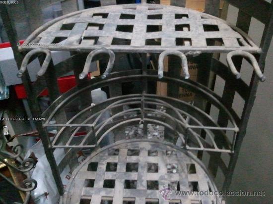 Antig&uuml;edades: MUEBLE BAR BOTELLERO CIRCULAR DE FORJA - Foto 7