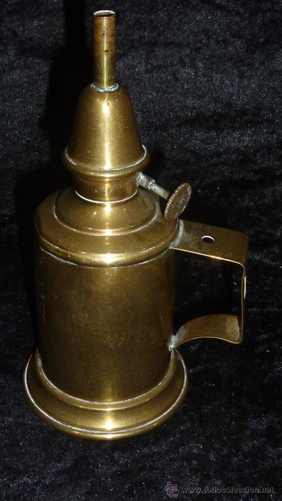 Antig&uuml;edades: Lampara de aceite de bronce de los a&ntilde;os 40 - Foto 1