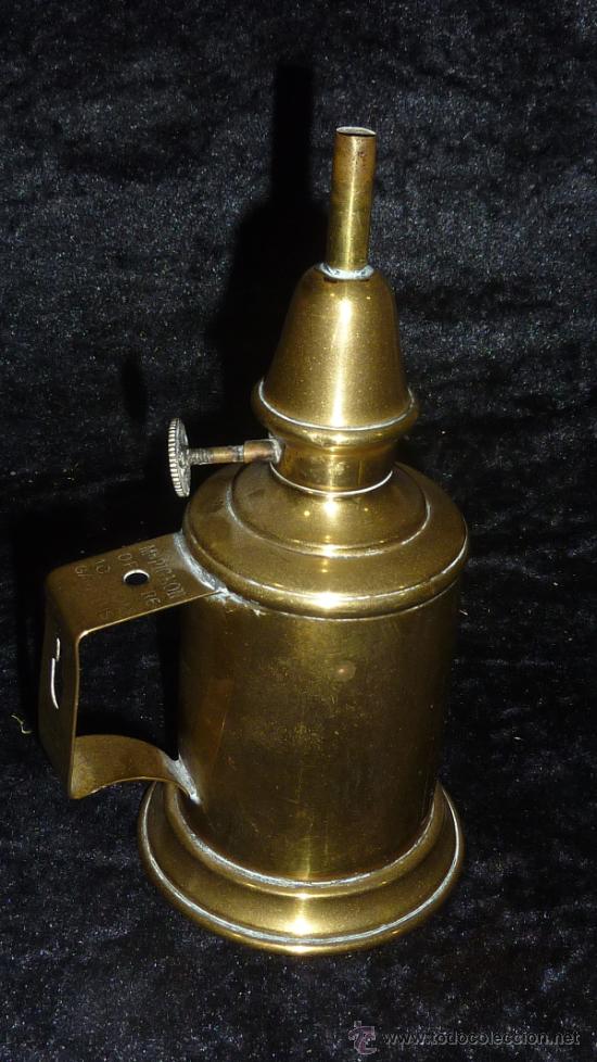 Antig&uuml;edades: Lampara de aceite de bronce de los a&ntilde;os 40 - Foto 4