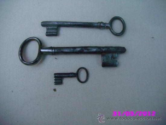Antig&uuml;edades: llave antigua lote de 3 - Foto 1