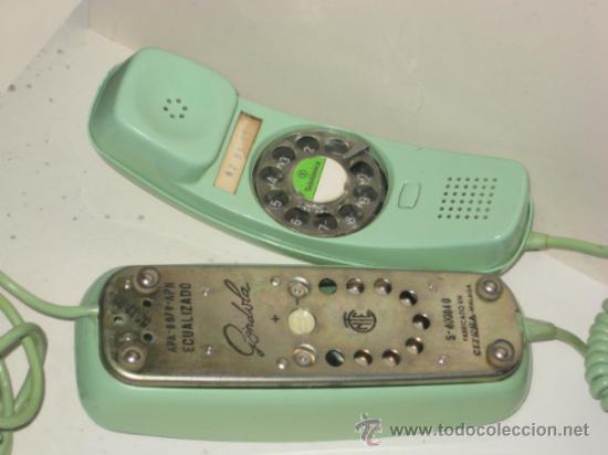 Tel&eacute;fonos: TELEFONO MODELO GONDOLA. CITESA, MALAGA. VERDE. - Foto 3