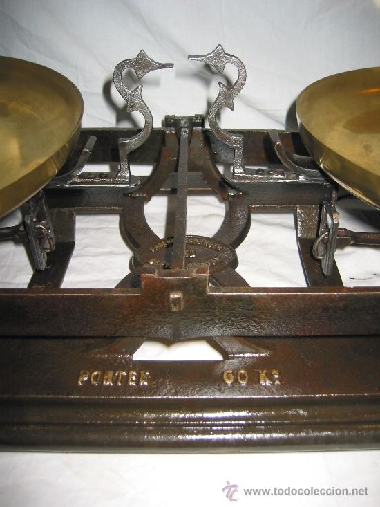 Antig&uuml;edades: Espectacular balanza antigua (60 kg) - Foto 2