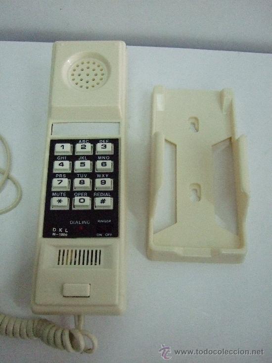 Tel&eacute;fonos: TELEFONO CON SOPORTE PARA PARED - BLANCO - MODELO DKL M-1800 - Foto 2