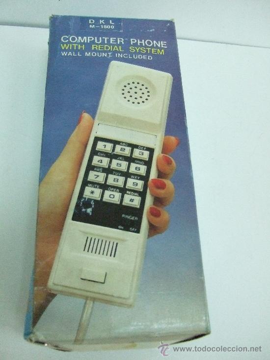 Tel&eacute;fonos: TELEFONO CON SOPORTE PARA PARED - BLANCO - MODELO DKL M-1800 - Foto 3