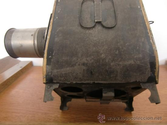 Antig&uuml;edades: Linterna m&aacute;gica marca E.P. con placas - Foto 10