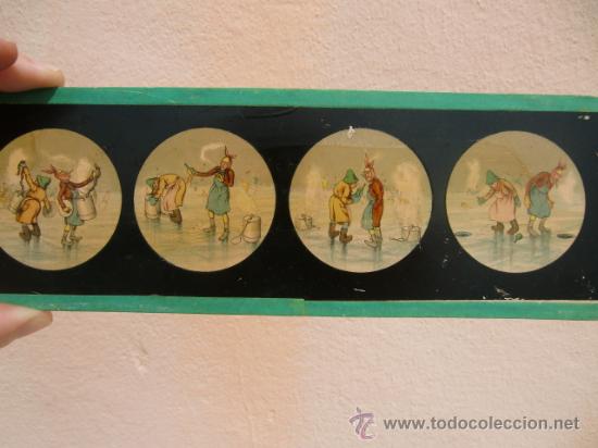 Antig&uuml;edades: Linterna m&aacute;gica marca E.P. con placas - Foto 21