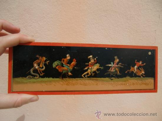 Antig&uuml;edades: Linterna m&aacute;gica marca E.P. con placas - Foto 26
