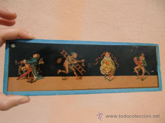 Antig&uuml;edades: Linterna m&aacute;gica marca E.P. con placas - Foto 30