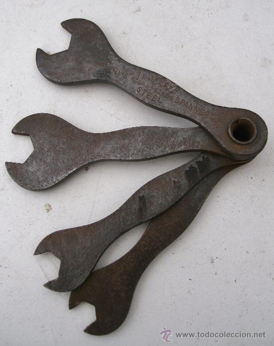 Antig&uuml;edades: juego de 4 mini llaves de tuerca marca terry&acute;s spanner (8cm aprox) - Foto 1