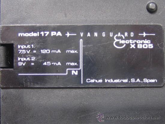 Antig&uuml;edades: Calculadora VANGUARD Electronic X.805 Modelo:17PA. Funciona - Foto 2