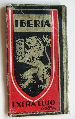 Antig&uuml;edades: Hoja de afeitar Iberia Extra lujo - Foto 1