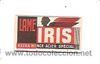 Antig&uuml;edades: HOJA DE AFEITAR LAME IRIS EXTRA MINCE ACIER SP&Eacute;CIAL - Foto 1