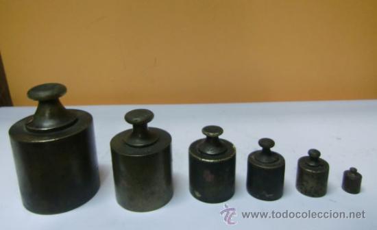 Antig&uuml;edades: Conjunto de 6 pesos, antiguos - Foto 1