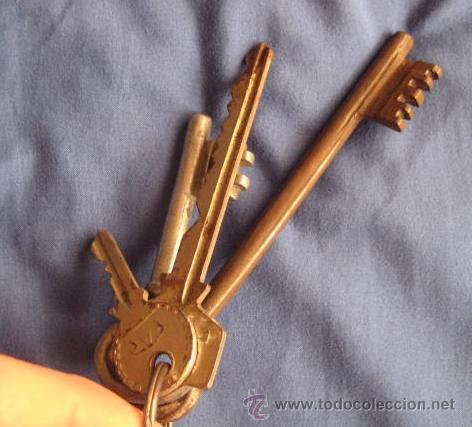 Antig&uuml;edades: JUEGO DE LLAVES DE PUERTA... ENVIO GRATIS&iexcl;&iexcl;&iexcl; - Foto 2