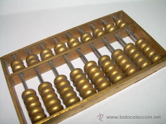 Antig&uuml;edades: PEQUE&Ntilde;O Y BONITO ABACO DE BRONCE. - Foto 2