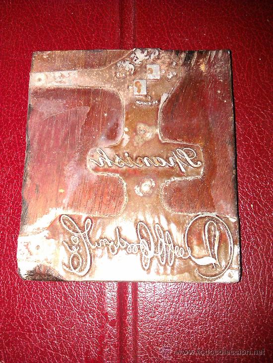 Antig&uuml;edades: ANTIGUO SELLO DE IMPRENTA. SPANISH. - Foto 1