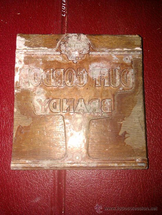 Antig&uuml;edades: SELLO DE IMPRENTA ANTIGUO. BRANDY DUFF GORDON. - Foto 1