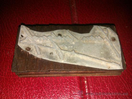 Antig&uuml;edades: ANTIGUO SELLO DE IMPRENTA CON FIRMA. - Foto 1