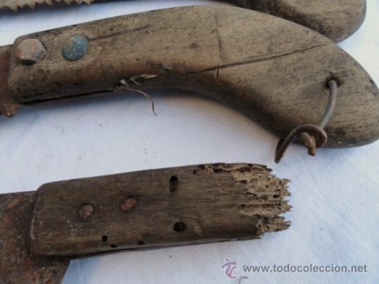 Antig&uuml;edades: LOTE DE 5 ANTIGUAS SIERRAS DE CARPINTERO. - Foto 5