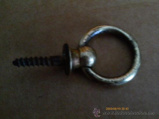 Antig&uuml;edades: ARGOLLA DE BRONCE.- TIRADOR S.XVIII - Foto 2