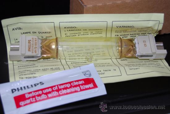 Antig&uuml;edades: 1 LAMPARA PHILIPS CUARZO PARA PROYECTOR DE CUERPOS OPACOS 1000 WATIOS