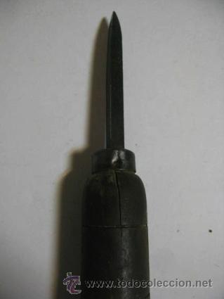 Antig&uuml;edades: Antiguo punz&oacute;n de decapar 19cm de largo total. - Foto 4