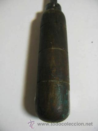 Antig&uuml;edades: Antiguo punz&oacute;n de decapar 19cm de largo total. - Foto 3
