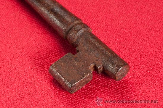 Antig&uuml;edades: LLAVE DE HIERRO FORJADO DEL SIGLO XIX - Foto 3