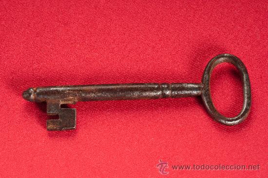 Antig&uuml;edades: LLAVE DE HIERRO FORJADO DEL SIGLO XIX - Foto 2