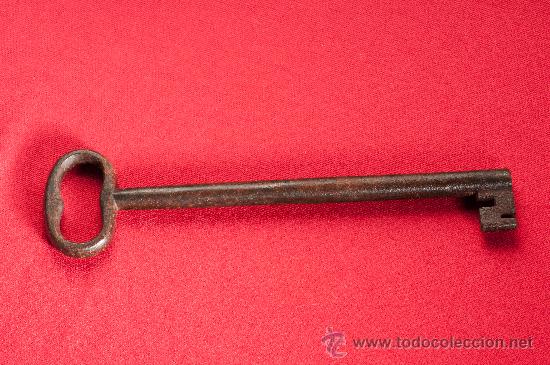 Antig&uuml;edades: LLAVE DE HIERRO FORJADO DEL SIGLO XIX - Foto 2