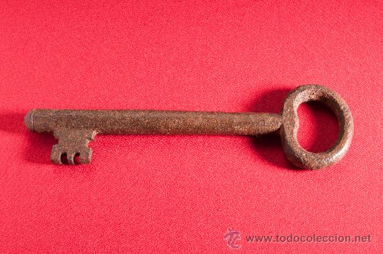 Antig&uuml;edades: LLAVE DE HIERRO FORJADO DEL SIGLO XIX - Foto 2