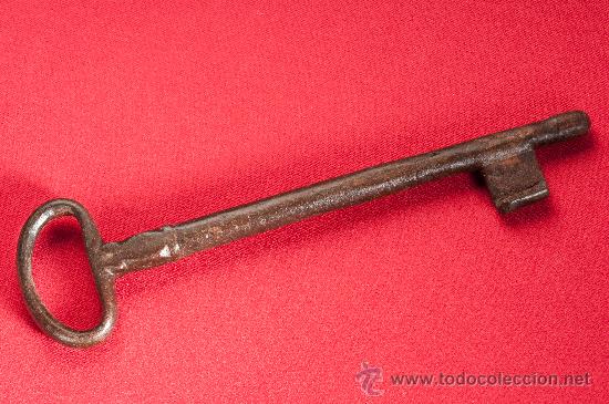 Antig&uuml;edades: LLAVE DE HIERRO FORJADO DEL SIGLO XIX - Foto 1