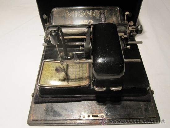 Antig&uuml;edades: ANTIGUA MAQUINA DE ESCRIBIR MIGNON MOD. 3 - Foto 2