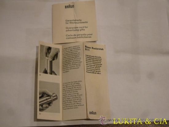 Antig&uuml;edades: MAQUINILLA DE AFEITAR BRAUN B 11 - Foto 8