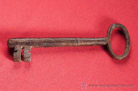 Antig&uuml;edades: LLAVE DE HIERRO FORJADO DEL SIGLO XIX - Foto 2