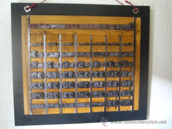 Antig&uuml;edades: imprenta - molde calendario TIPOGRAFICO - - Foto 4