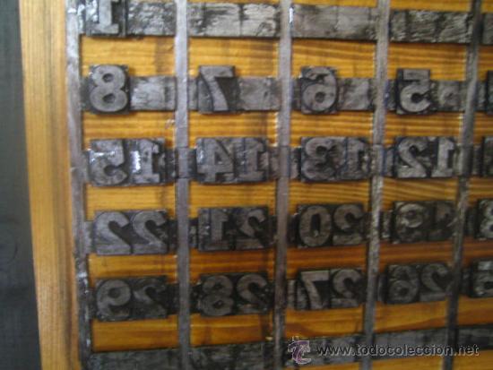 Antig&uuml;edades: imprenta - molde calendario TIPOGRAFICO - - Foto 5