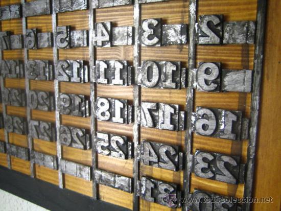 Antig&uuml;edades: imprenta - molde calendario TIPOGRAFICO - - Foto 6