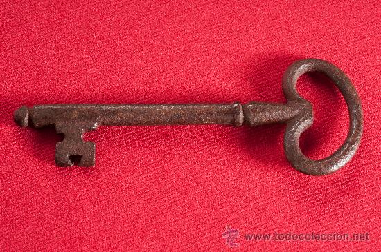 Antig&uuml;edades: LLAVE DE HIERRO FORJADO,  SIGLO XIX - Foto 2