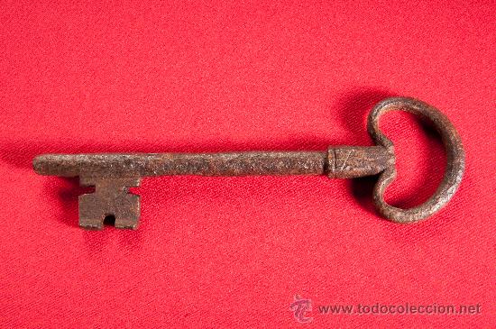 Antig&uuml;edades: LLAVE DE HIERRO FORJADO SIGLO XIX - Foto 2