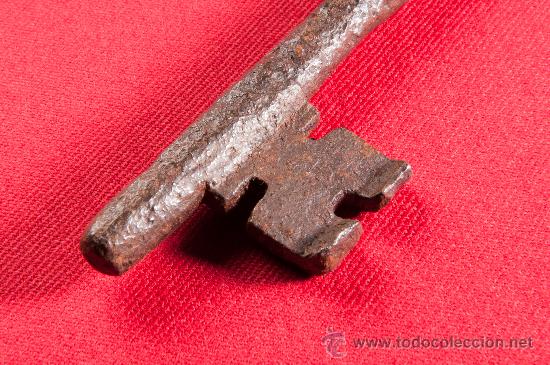 Antig&uuml;edades: LLAVE DE HIERRO FORJADO SIGLO XIX - Foto 3