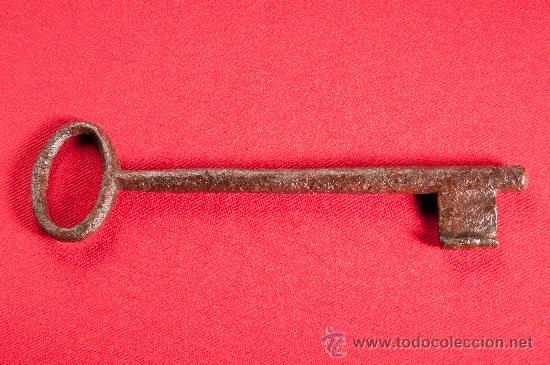 Antig&uuml;edades: LLAVE DE HIERRO FORJADO  FINALES SIGLO XVIII - Foto 1