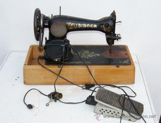 Singer- antigua maquina de coser con motor elec - Vendido