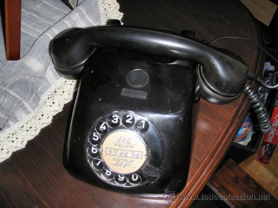 Tel&eacute;fonos: TELEFONO ALEMAN BAQUELITA FUNCIONA. INTERRUPTOR DE CORTE EN EL AURICULAR - Foto 1